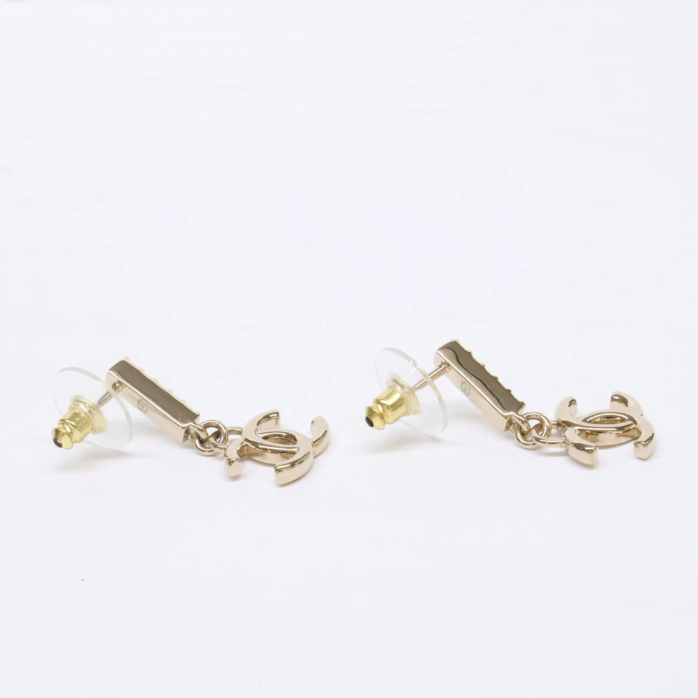 CHANEL Gold Logo Earrings - Picture 4 of 8